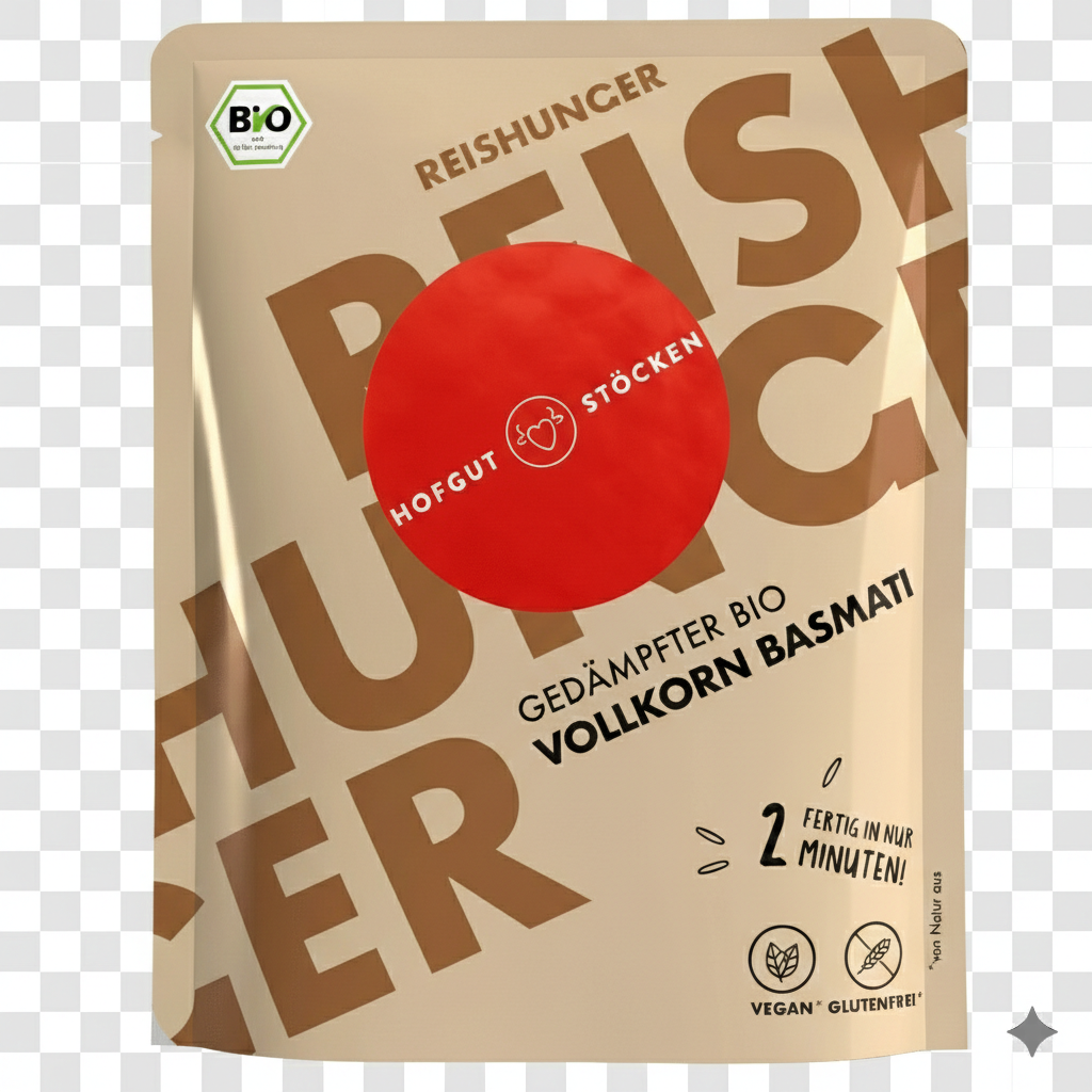 Bio - Bio Gedämpfter Vollkorn Basmati Reis 250g - in 2 Minuten fertig