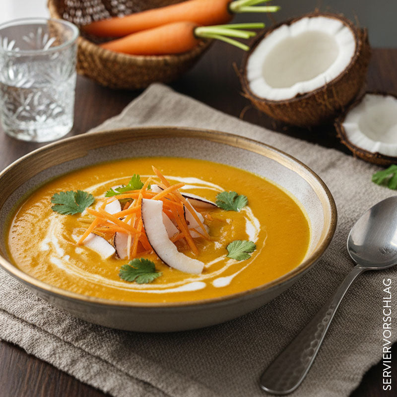 HUUIII – Bio-Möhren-Kokos-Suppe – vegan