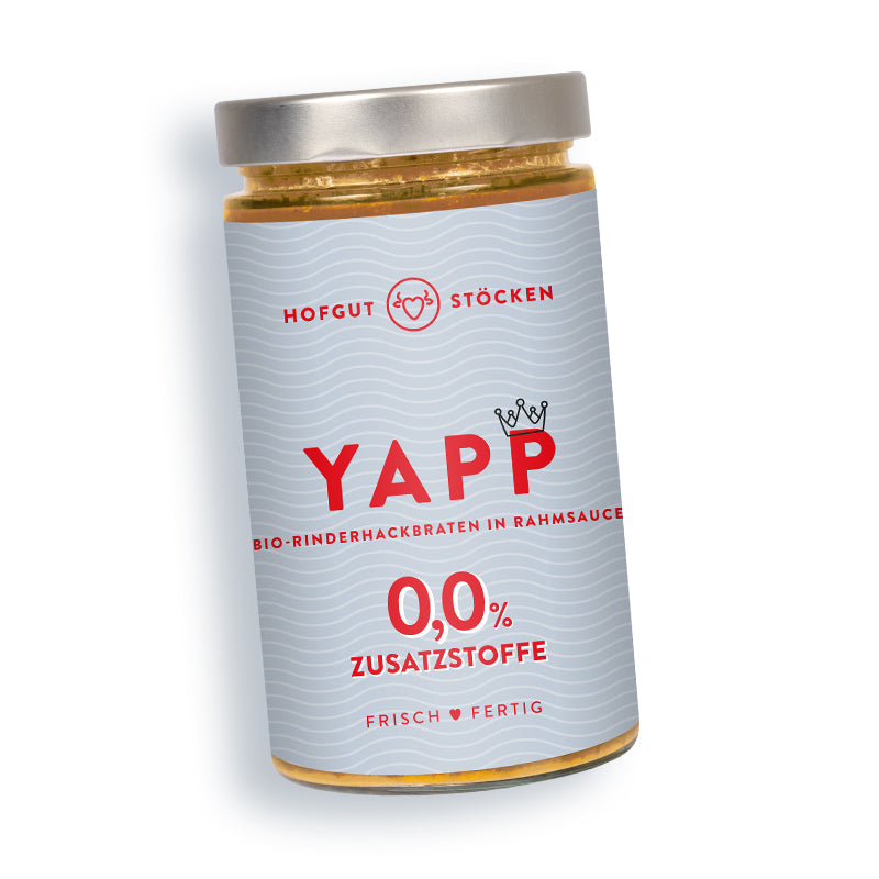 YAPP – Bio-Rinderhackbraten in Rahmsauce