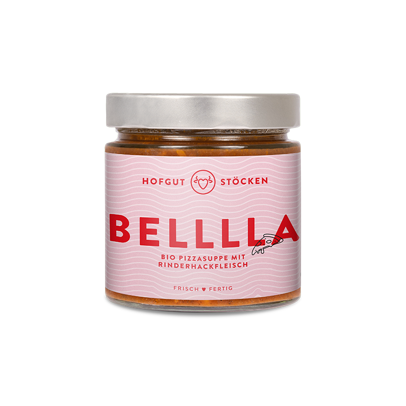 Bio-Fertigmahlzeiten | BELLLLA Bio-Pizzasuppe Frisch und Fertig für 1 Person | HOFGUT STÖCKEN