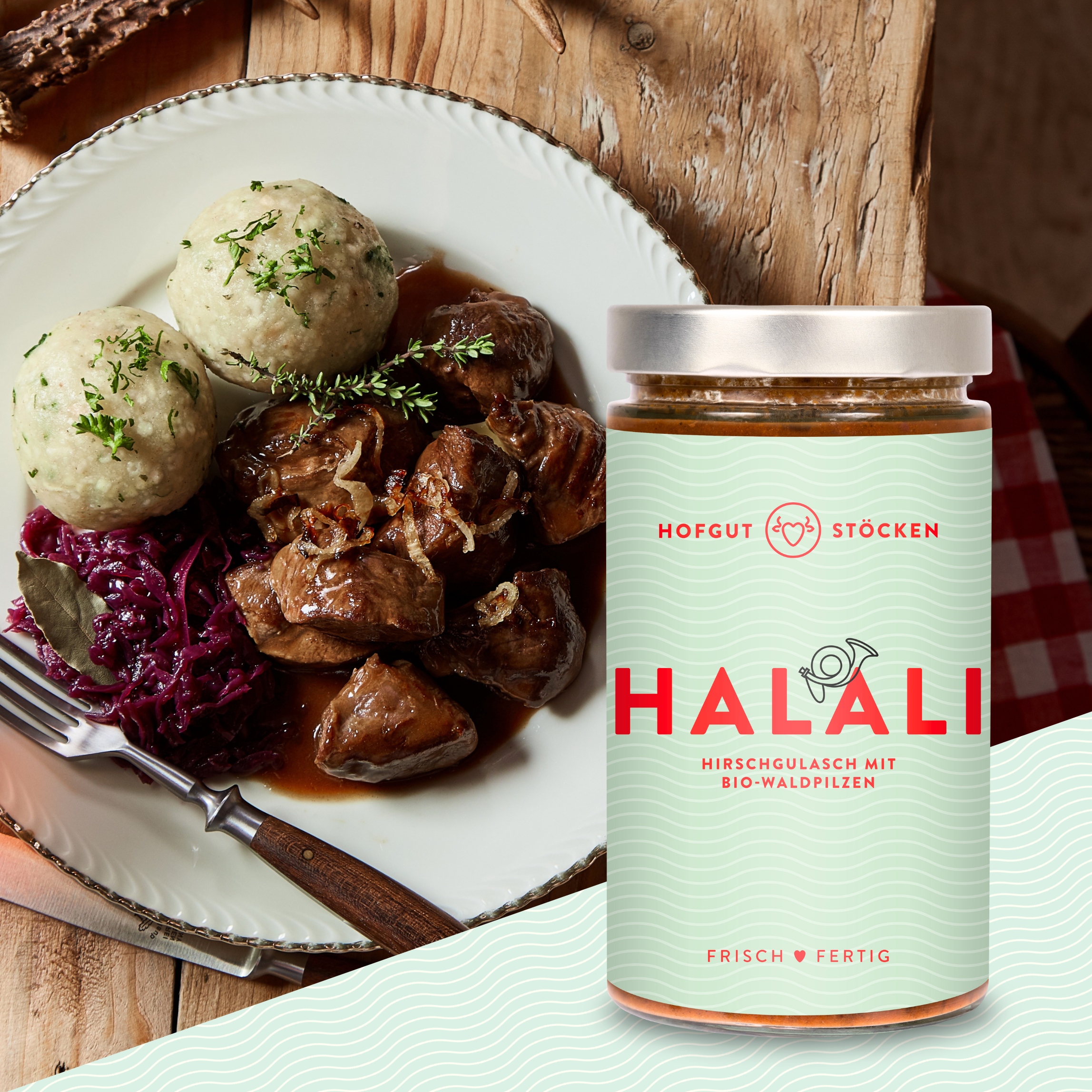 HALALI - Hirschgulasch mit Bio-Waldpilzen