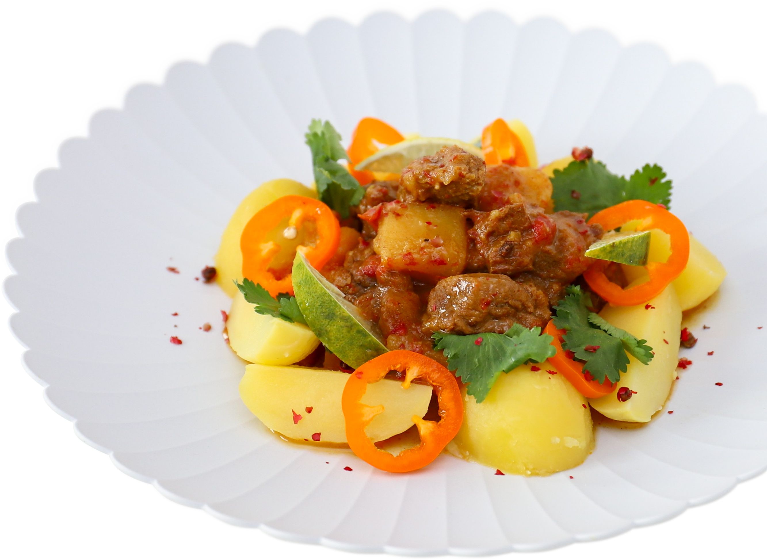 HUUURA - Bio-Kartoffel-Paprika-Curry mit Rindfleisch