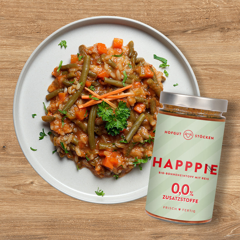 HAPPPIE - Bio-Bohneneintopf mit Reis