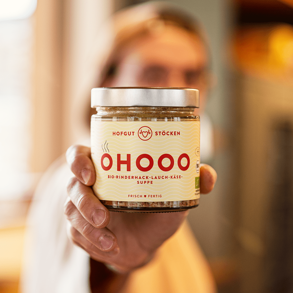 OHOOO – Bio-Rinderhack-Lauch-Käse-Suppe