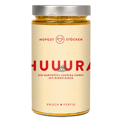HUUURA - Bio-Kartoffel-Paprika-Curry mit Rindfleisch